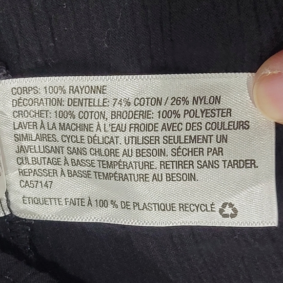 XXL XHILARATION Sheer Boho Embroidered Lightweight Women’s Rayon Blouse - Picture 4 of 5